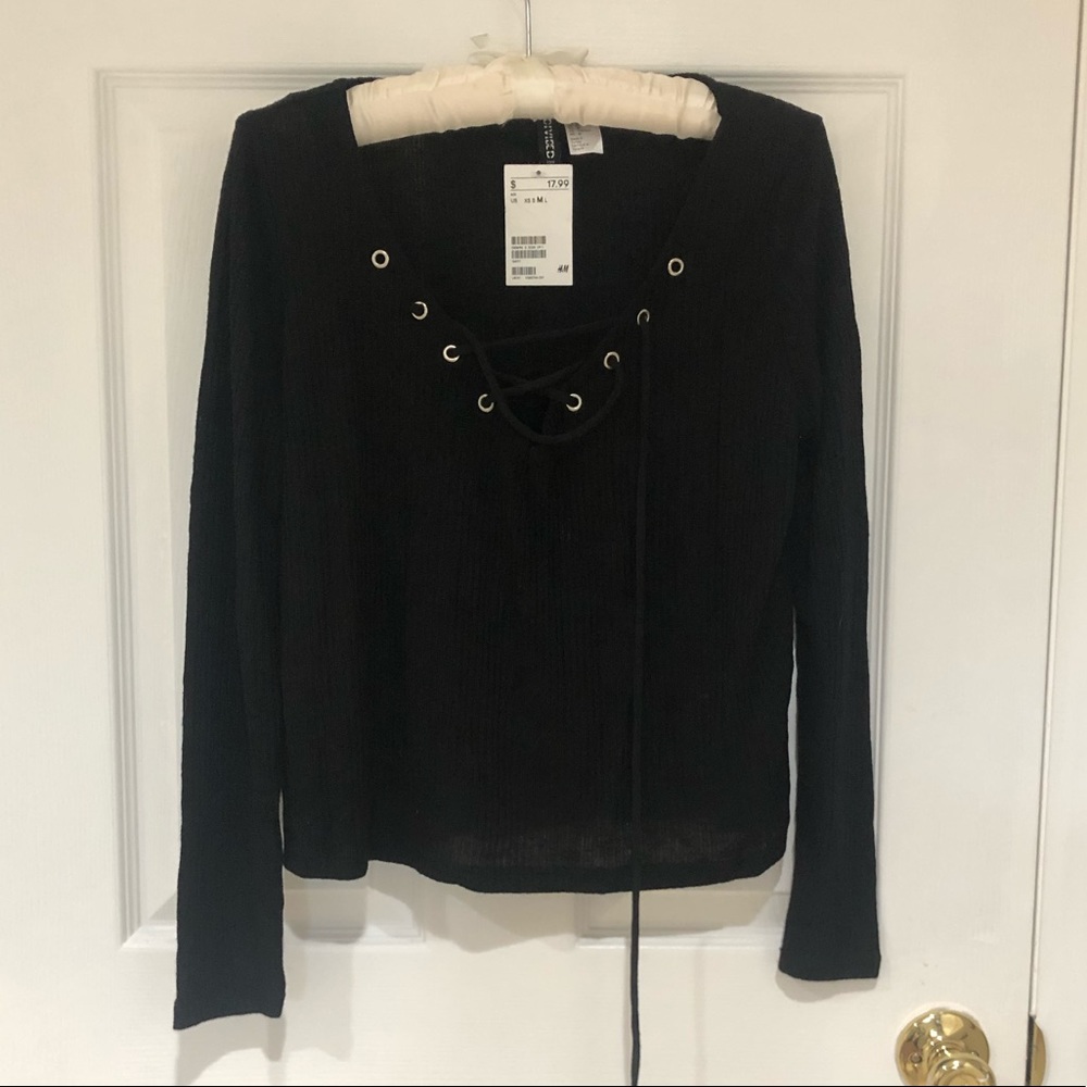 NEW front tie long sleeve top